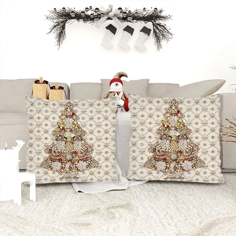 18x18 3D christmas tree pillow cover