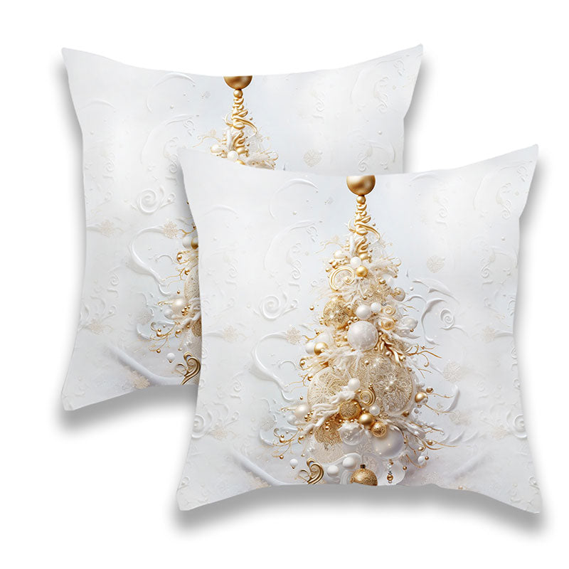 Christmas tree pattern pillow cover