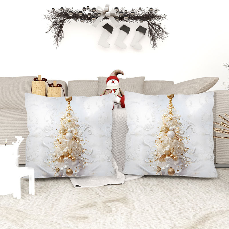 Christmas tree pattern pillow cover