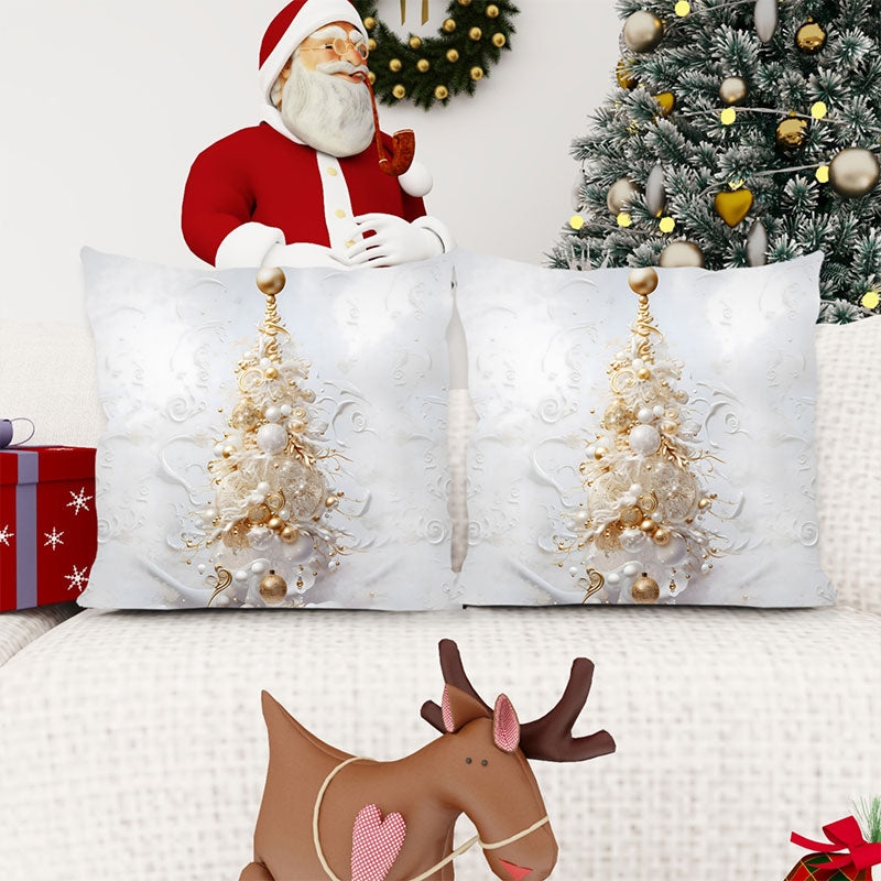 Christmas tree pattern pillow cover