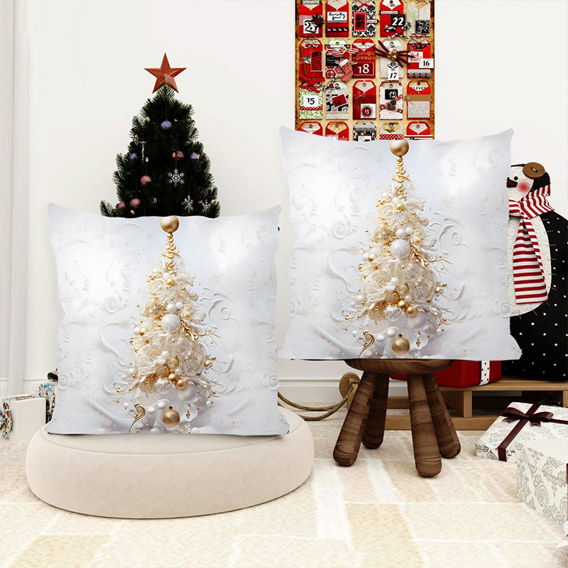 Christmas tree pattern pillow cover