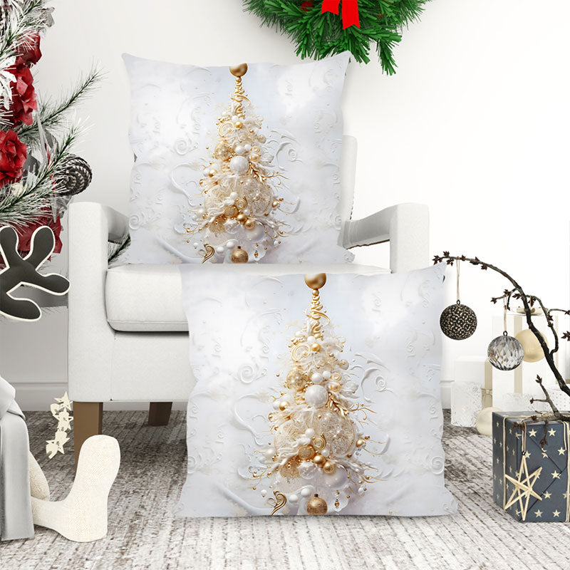 Christmas tree pattern pillow cover