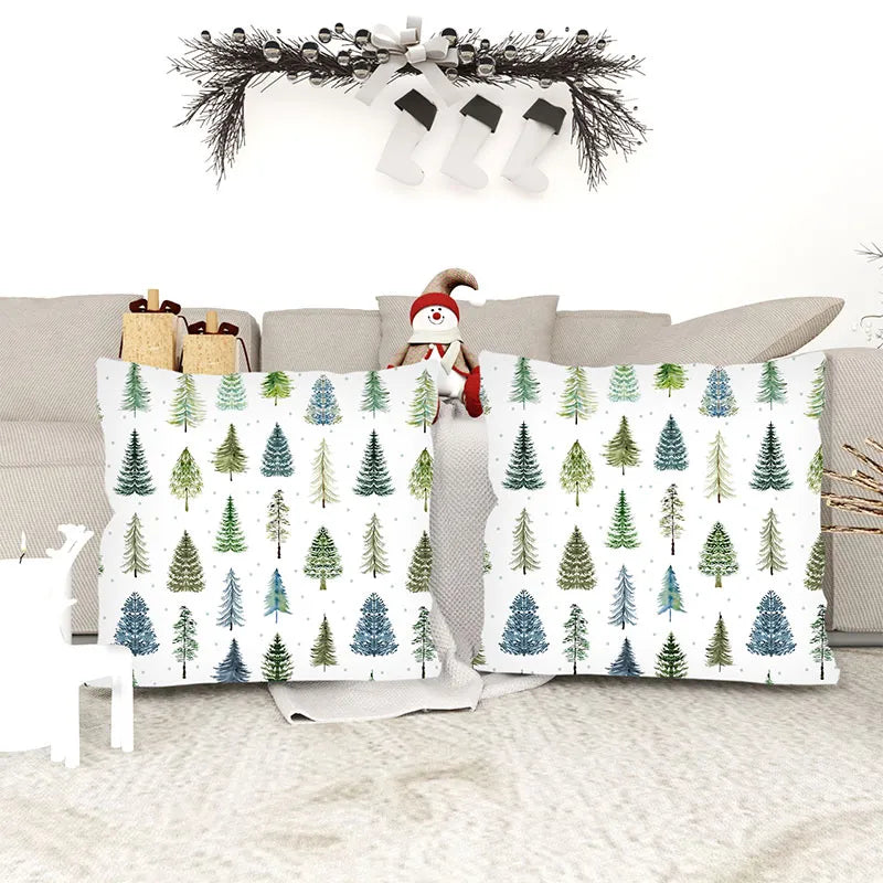 Simple style tree pillow cover