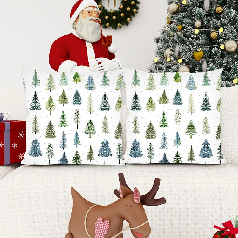 Simple style tree pillow cover