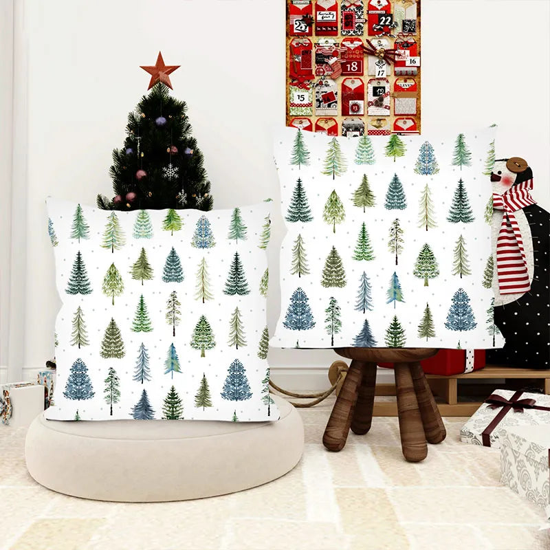 Simple style tree pillow cover