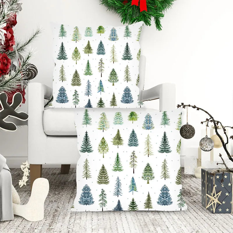 Simple style tree pillow cover