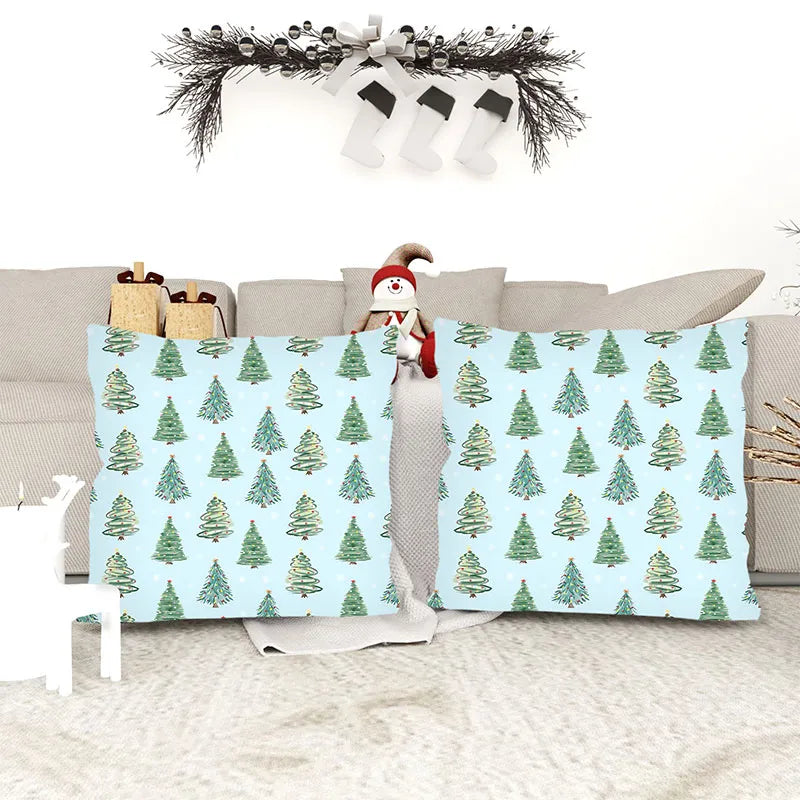 Christmas tree decoration pillow cover