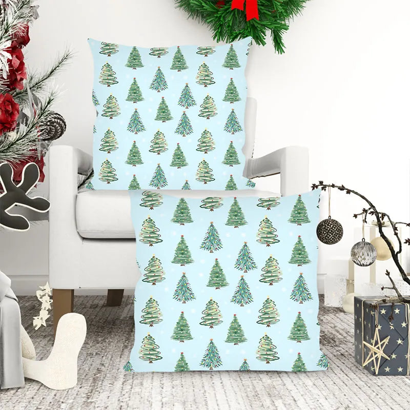 Christmas tree decoration pillow cover
