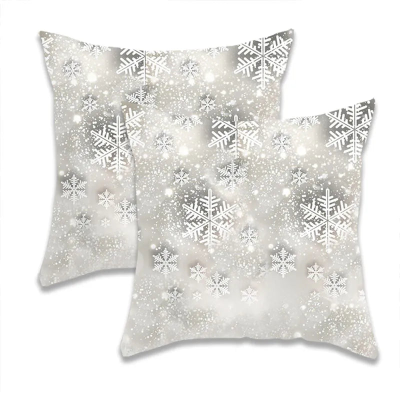 Snowflake pillow cover