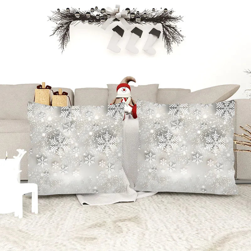 Snowflake pillow cover