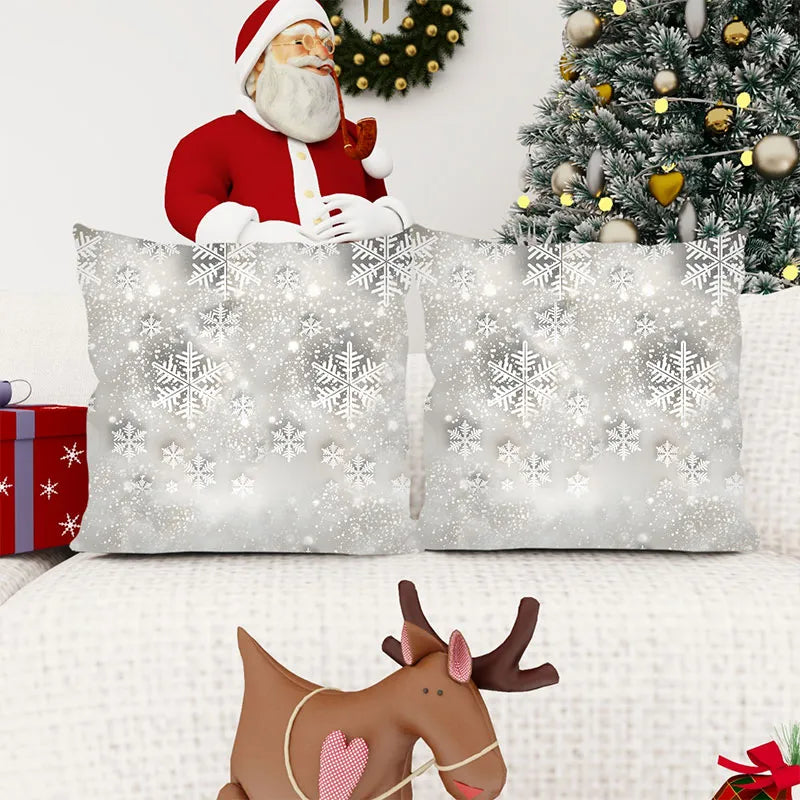 Snowflake pillow cover