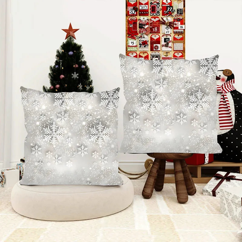 Snowflake pillow cover