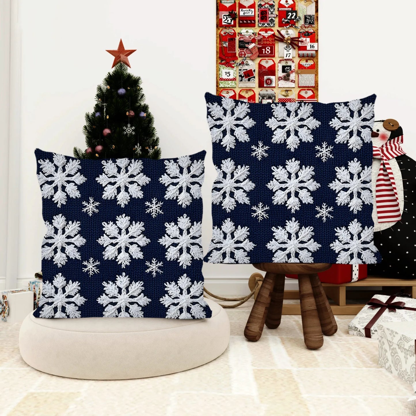2-Pack contemporary velvet throw cushion covers