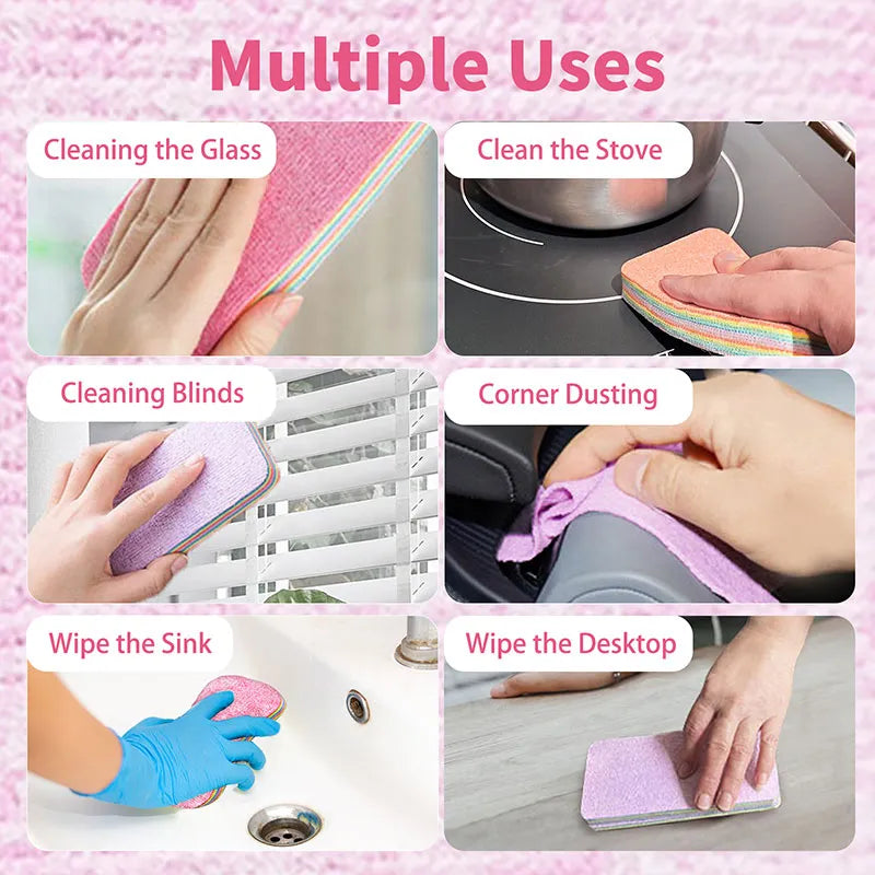 Rainbow non-scratch cleaning cloths