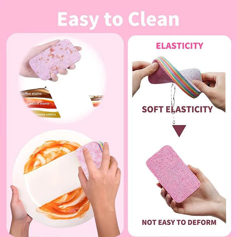 Rainbow non-scratch cleaning cloths