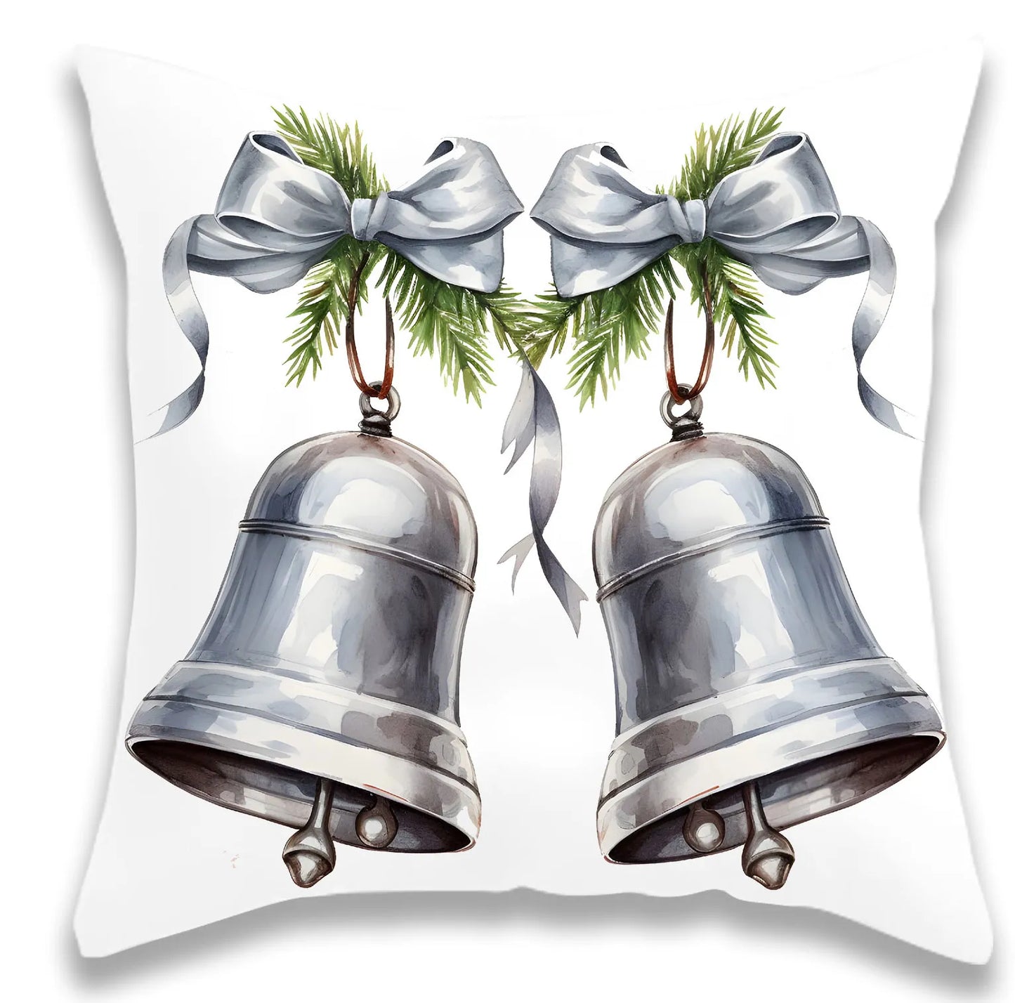 Christmas Bell Nutcracker Fireplace Pillow Cover