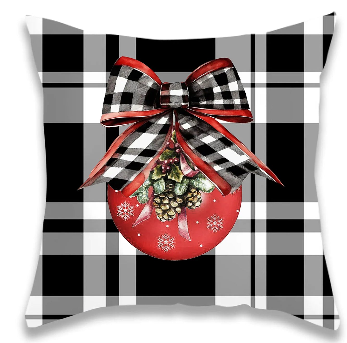 Christmas Word Throw Pillow Cover