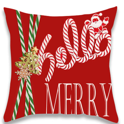 Christmas Word Throw Pillow Cover