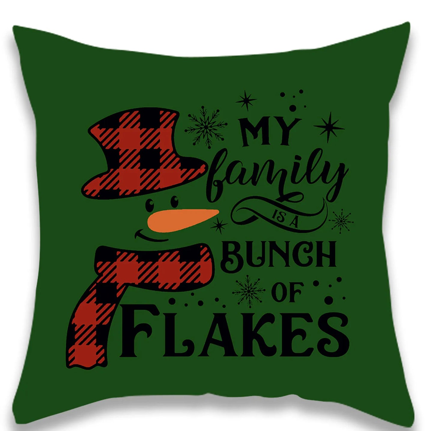 Christmas Red and Green Grid Pillow Cover