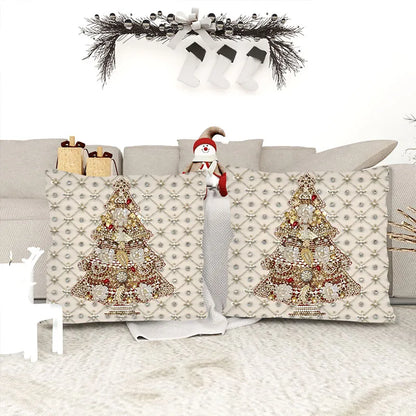 18x18 Christmas 3D Christmas Tree Pillow Cover