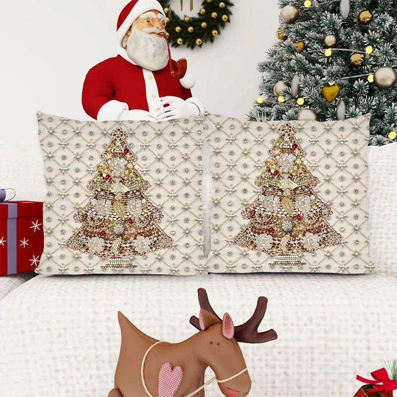 18x18 Christmas 3D Christmas Tree Pillow Cover