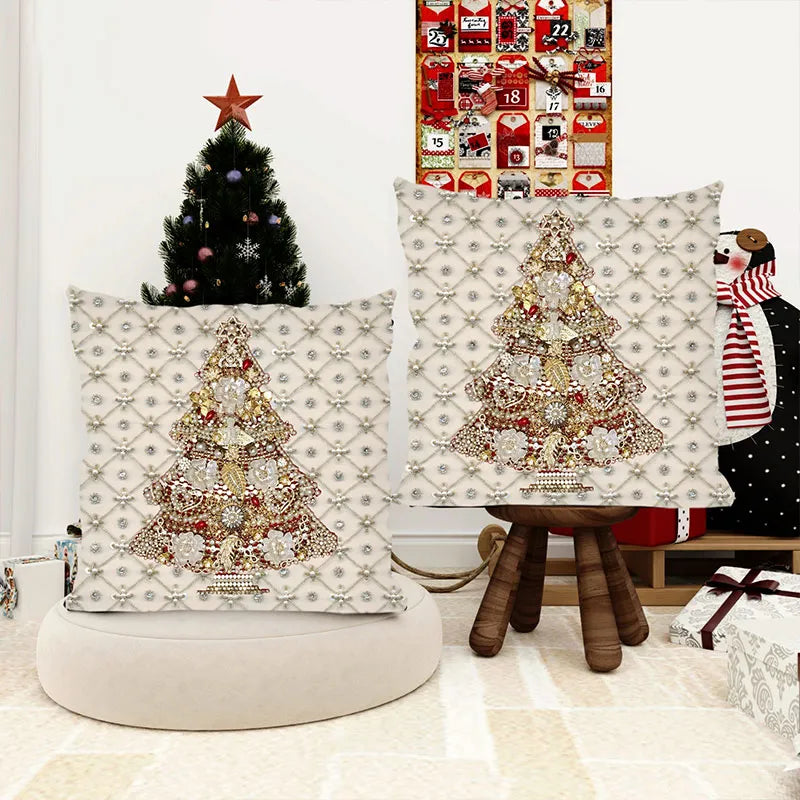 18x18 Christmas 3D Christmas Tree Pillow Cover