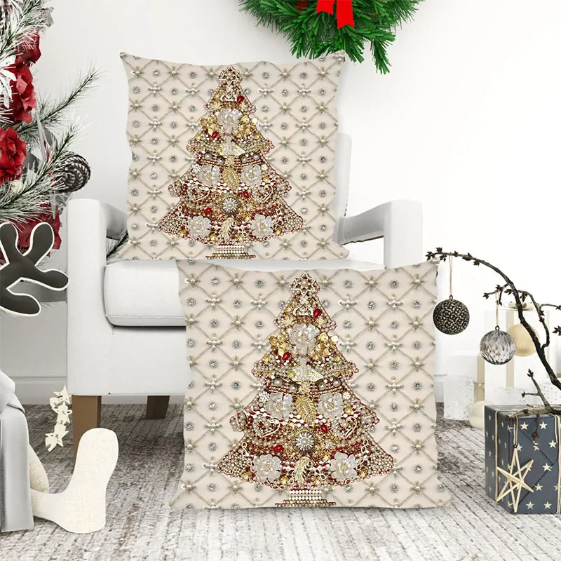 18x18 Christmas 3D Christmas Tree Pillow Cover