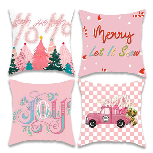 Christmas JOY Cartoon Pillow Cover