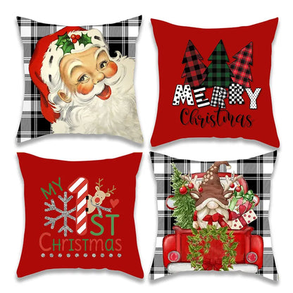 Christmas Red Festival Pillow Cover