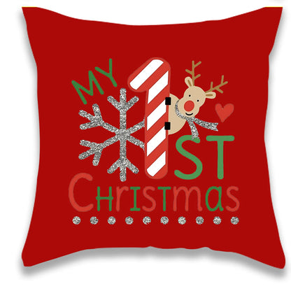 Christmas Red Festival Pillow Cover