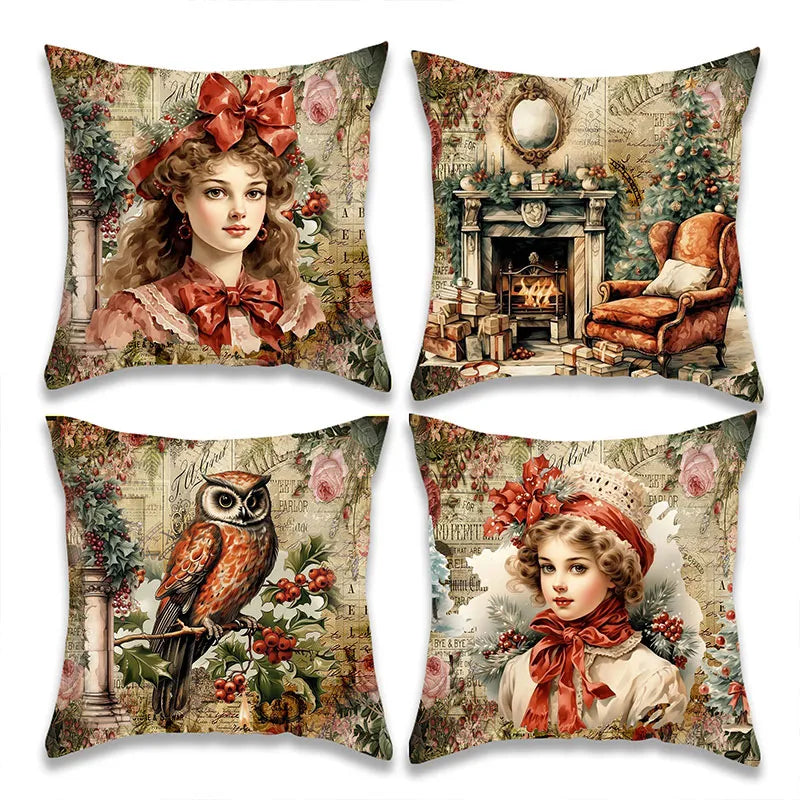 Christmas Victorian Pillow Cover