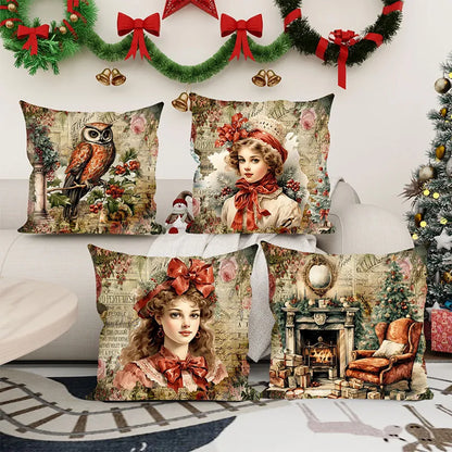 Christmas Victorian Pillow Cover