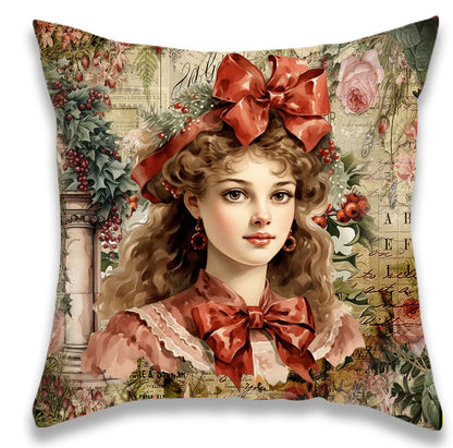 Christmas Victorian Pillow Cover