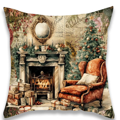 Christmas Victorian Pillow Cover