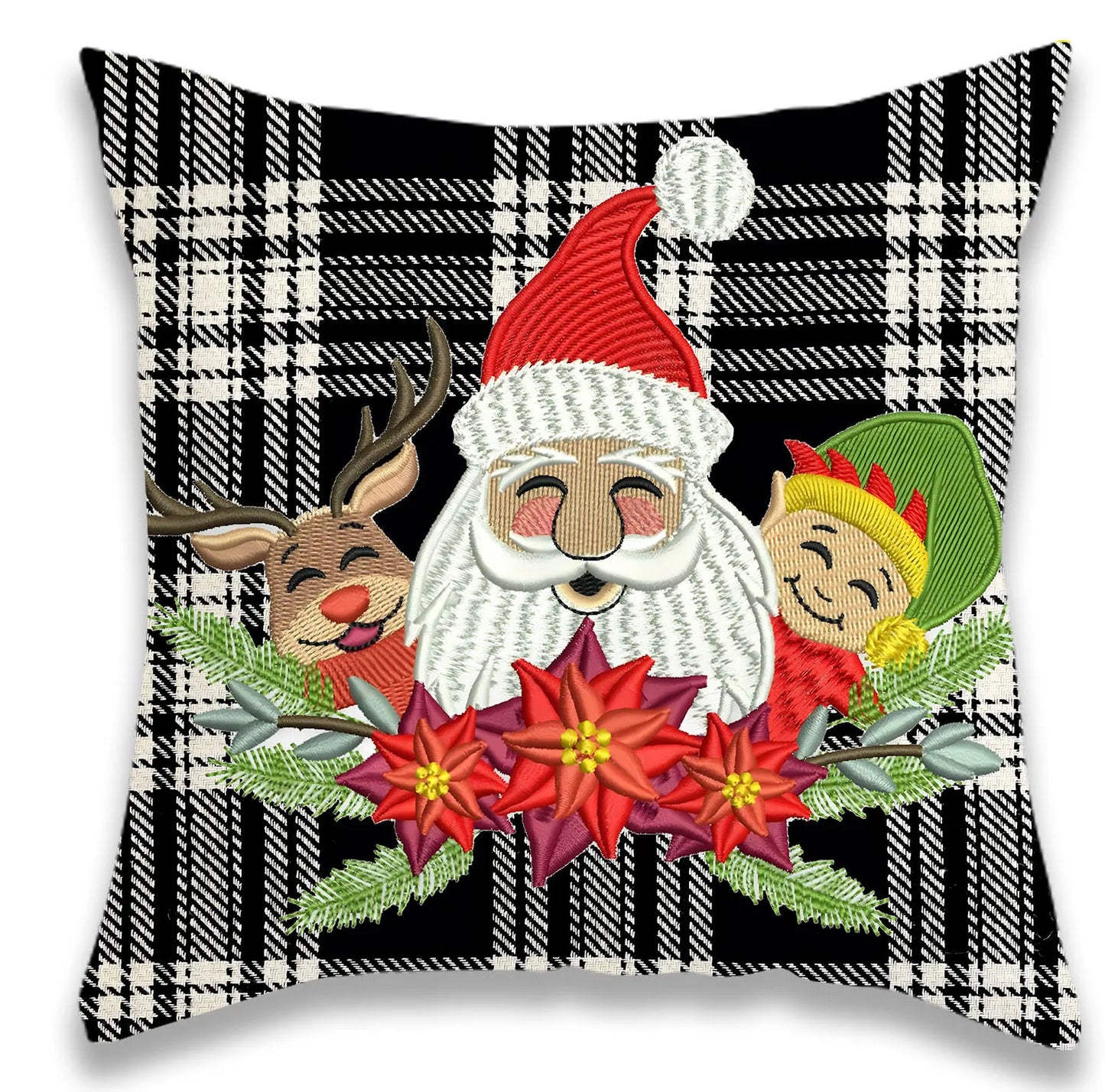 Christmas Plaid Pattern Pillow Cover