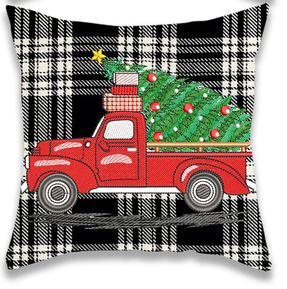 Christmas Plaid Pattern Pillow Cover