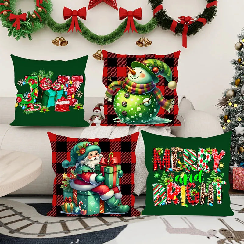 Christmas Green Pillow Cover