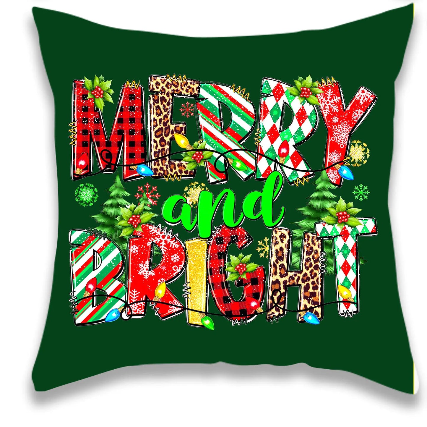 Christmas Green Pillow Cover