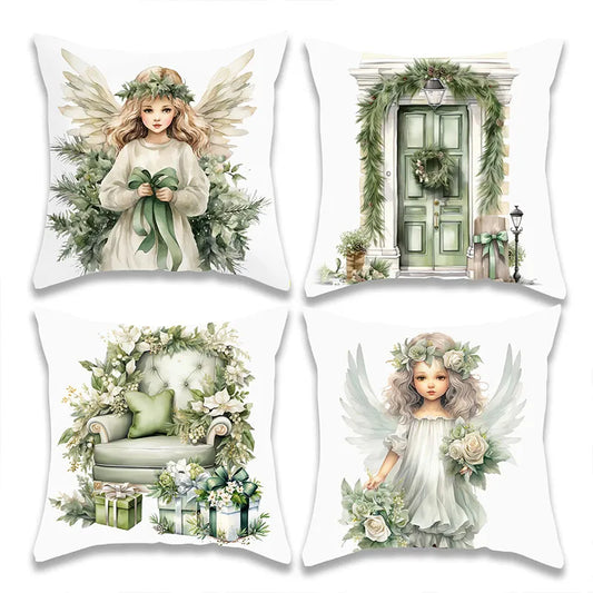 Christmas Cute Baby Angel Pillow Cover