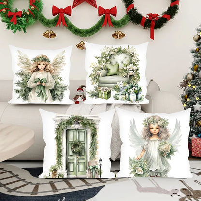 Christmas Cute Baby Angel Pillow Cover