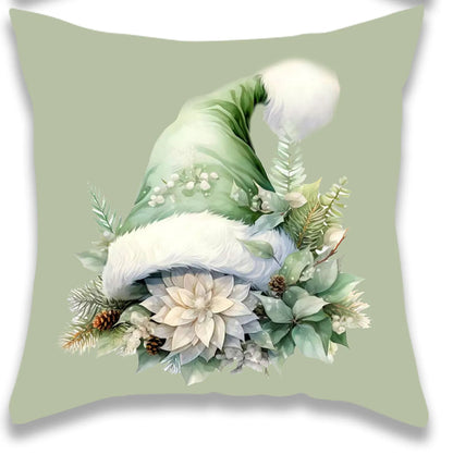 Christmas Santa Claus and Rabbit Pillow Cover