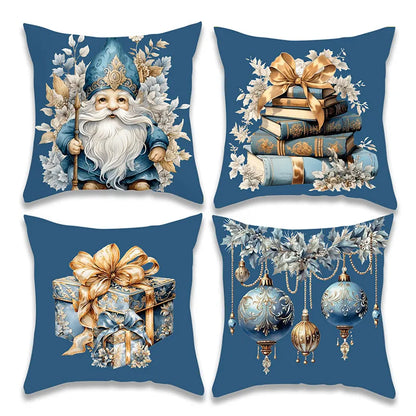 Christmas Santa Claus and Gifts Pillow Cover