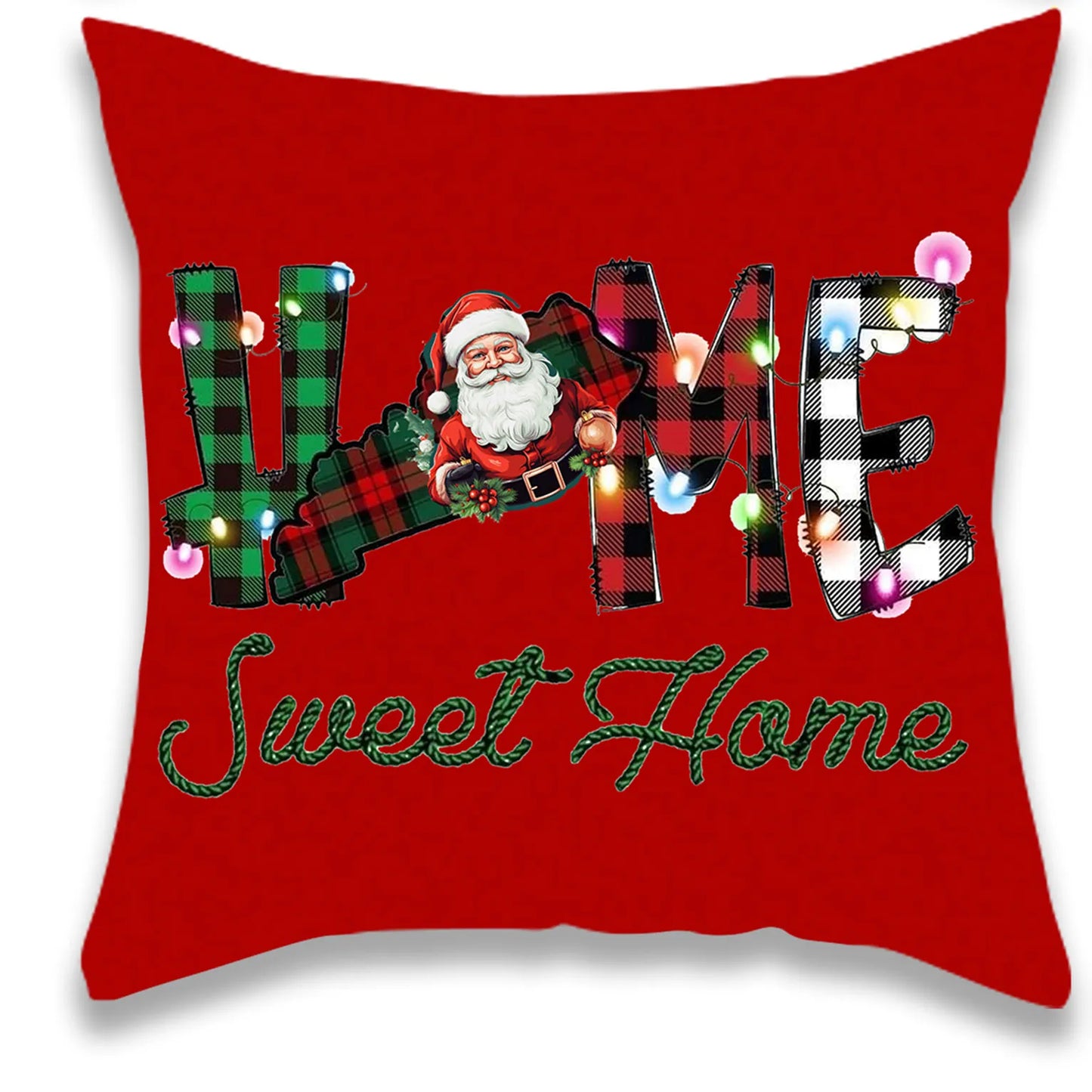 Christmas Festive Cow Pillow Cover