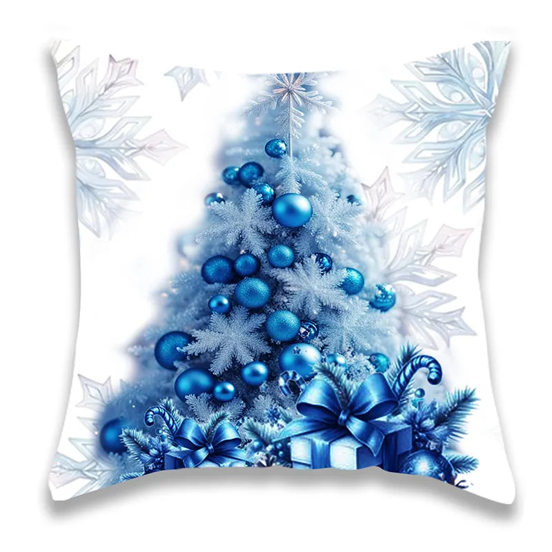 Christmas White Santa Claus Pillow Cover