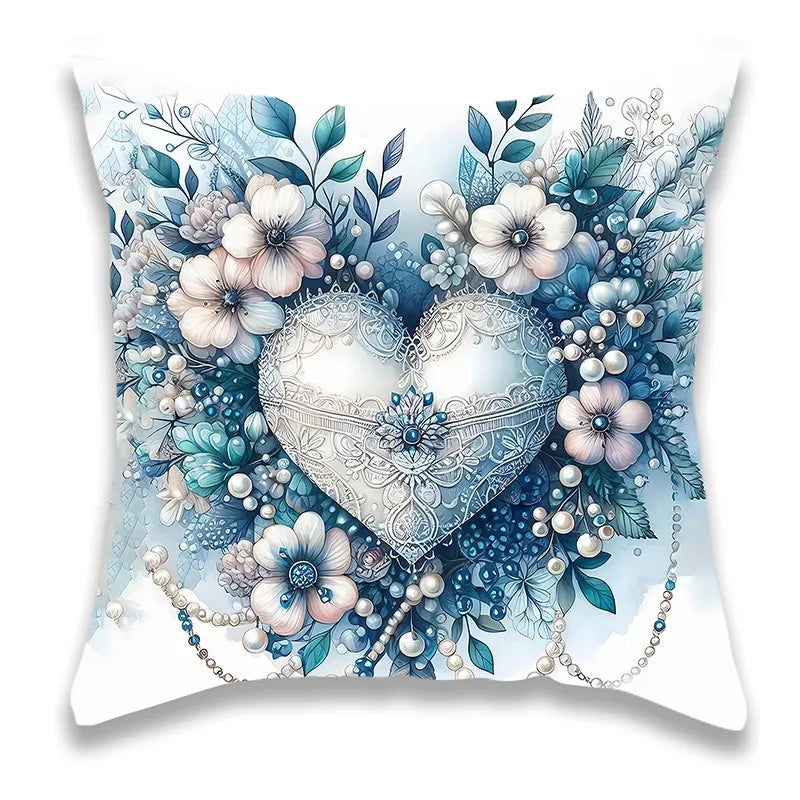 Christmas Baby Blue Snowman Pillow Cover