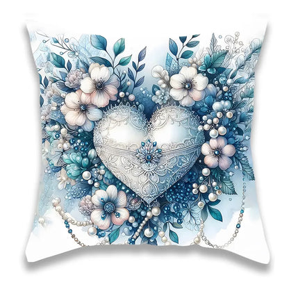 Christmas Baby Blue Snowman Pillow Cover