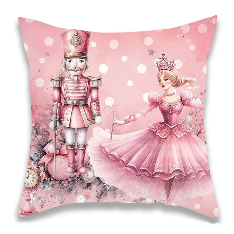 Pink Angel Girl Christmas Pillowcase