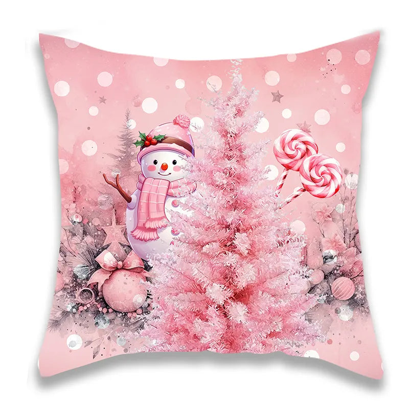 Pink Angel Girl Christmas Pillowcase