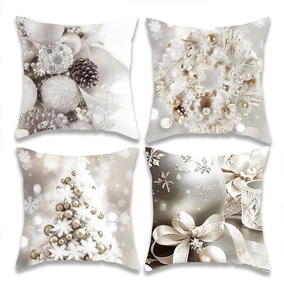 Christmas Silver Style Pillow Cover