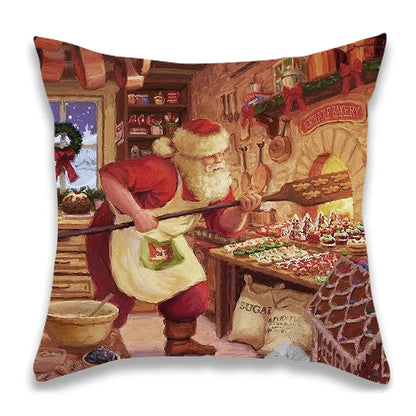 Vintage Christmas Themed Pillowcase